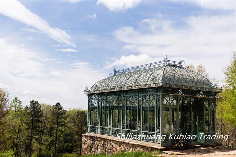 Hot dipped galvanized Gazebo Glass Conservatory