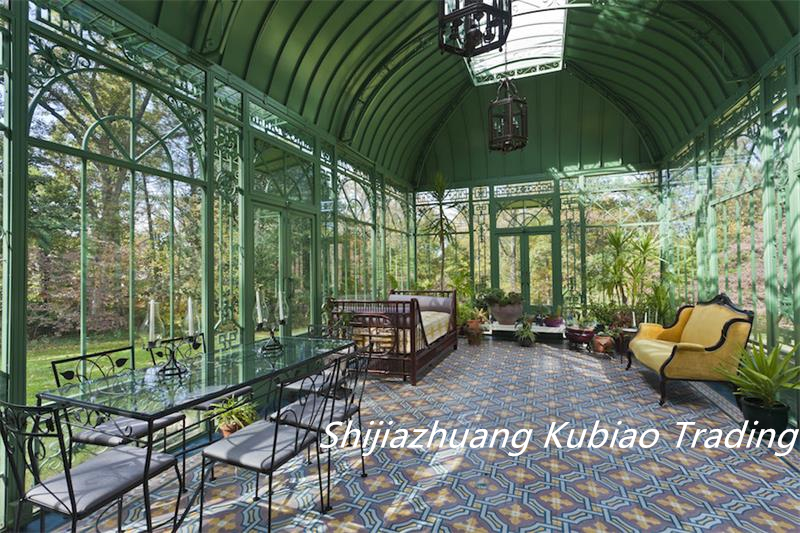 Hot dipped galvanized Gazebo Glass Conservatory