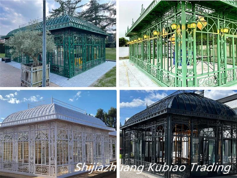 Wrought Iron Garden House Glass Greenhouse