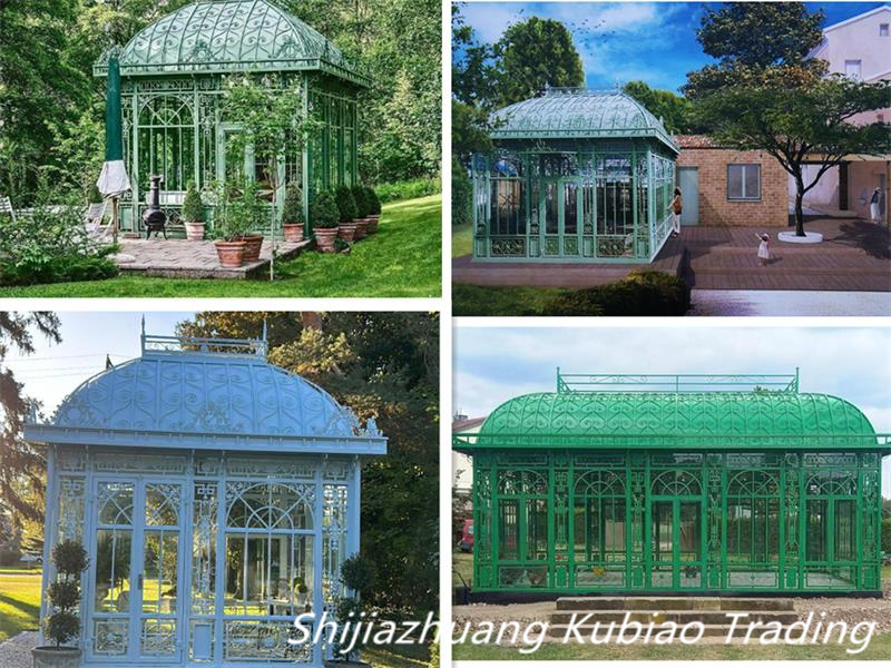 Wrought Iron Garden House Glass Greenhouse